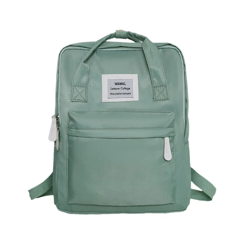 Commuter versatile large capacity Oxford cloth backpack in solid colour for leisure travel