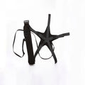 Black football juggling training belt with 2m cord for solo ball control practice