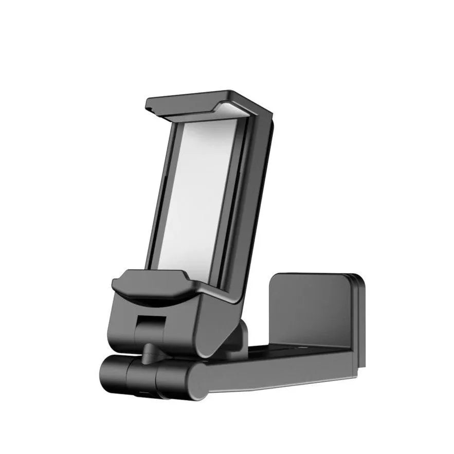 Foldable rotating phone holder in black, green or grey with universal smartphone compatibility