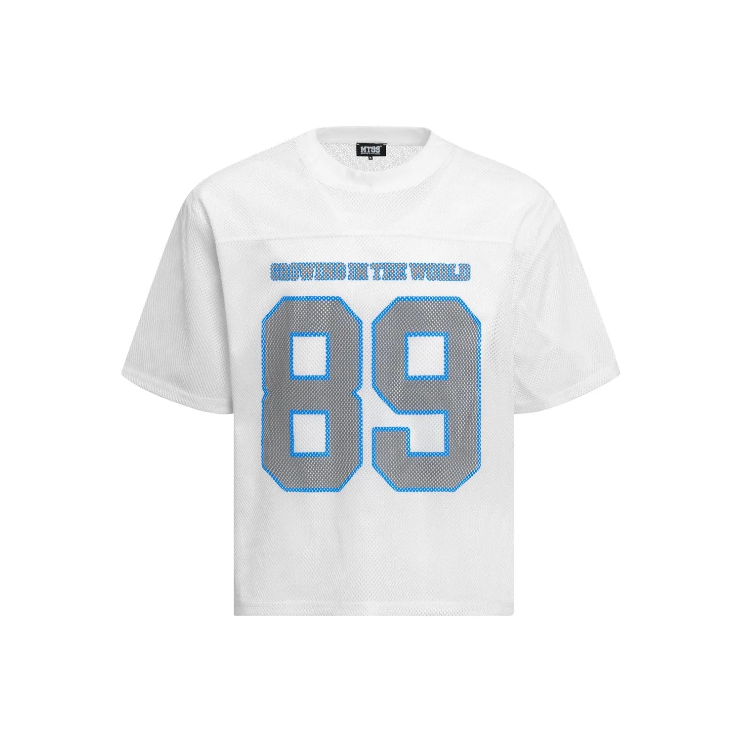 Alphanumeric printing loose fit casual T-shirt in black or white colour