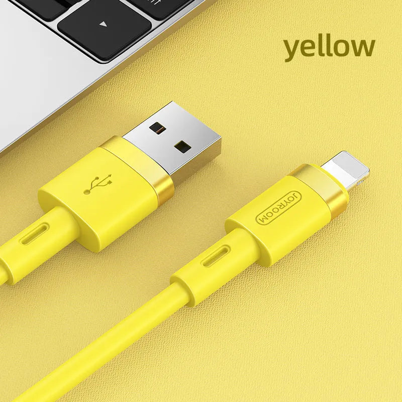 1.2 metre Type-C USB cable in five colour options showing straight connector design