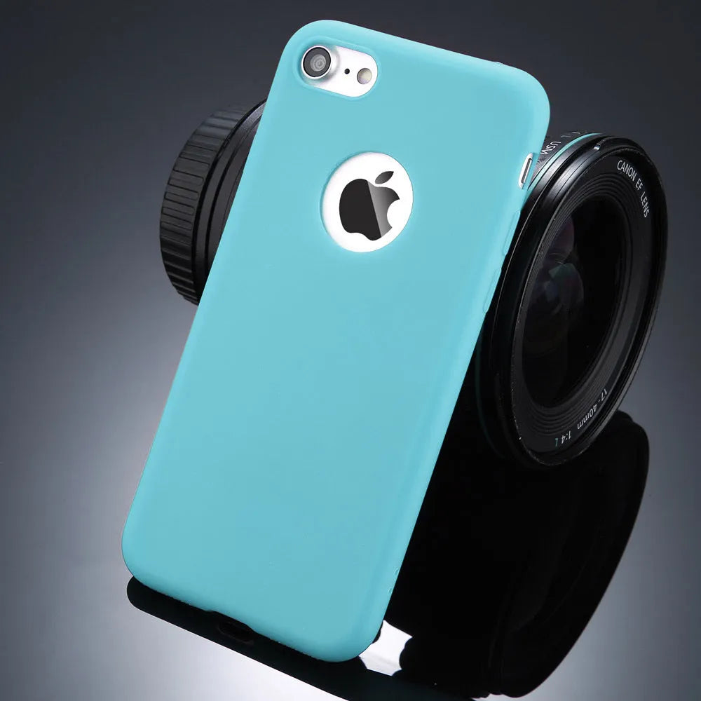 Candy colour soft silicon TPU iPhone case for multiple models including XR XS Max X 7 6