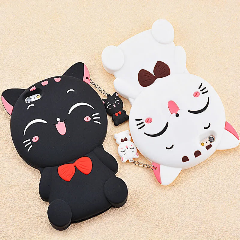 Soft silicone phone case showing edge-proof design and compatibility with Samsung and iPhone models.
