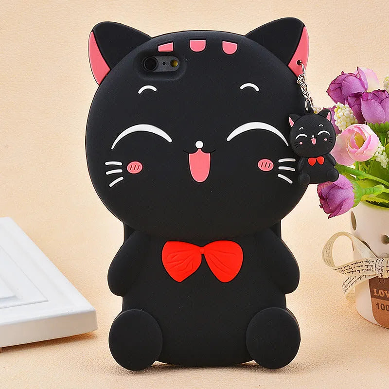 Soft silicone phone case showing edge-proof design and compatibility with Samsung and iPhone models.