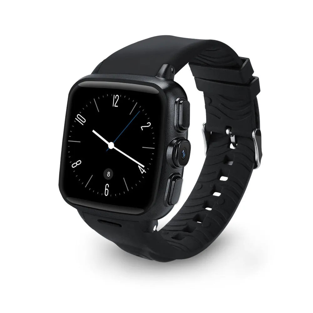 Z01 smart watch in black or white with a 1.54-inch touchscreen and camera.