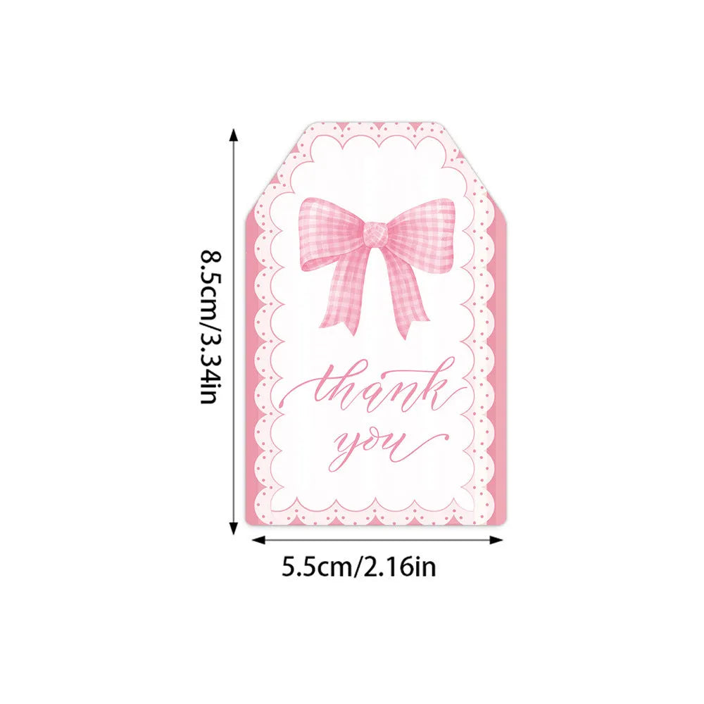 Birthday party theme gift label tags set with three design styles and hemp rope for present decoration