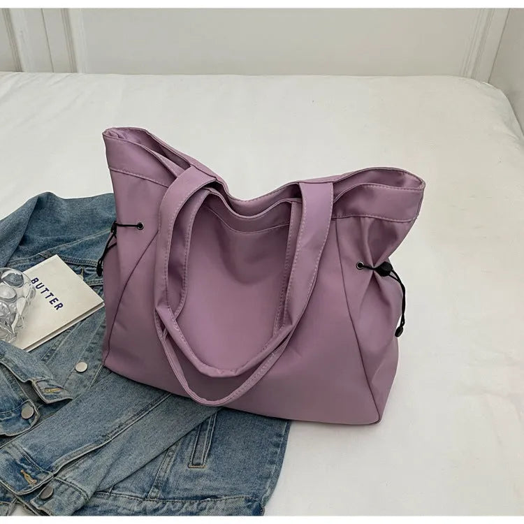 Foldable Oxford cloth commuter shoulder tote bag in street trend styling