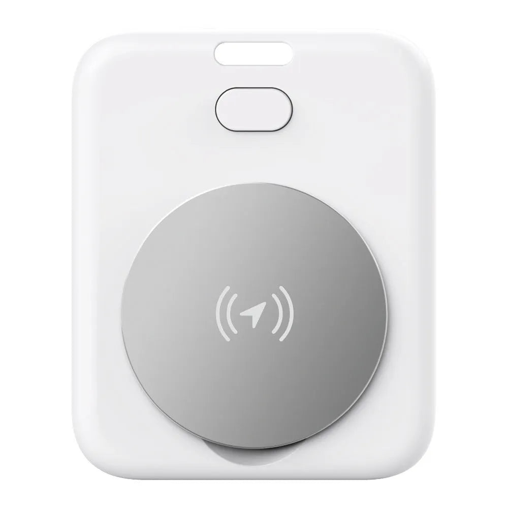 White pet tracking device for Apple users with portable wearing method