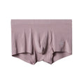 Seamless solid green modal men's mid-waist briefs for body shaping