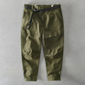 Men's casual elastic Japanese overalls in cotton fabric with loose fit design