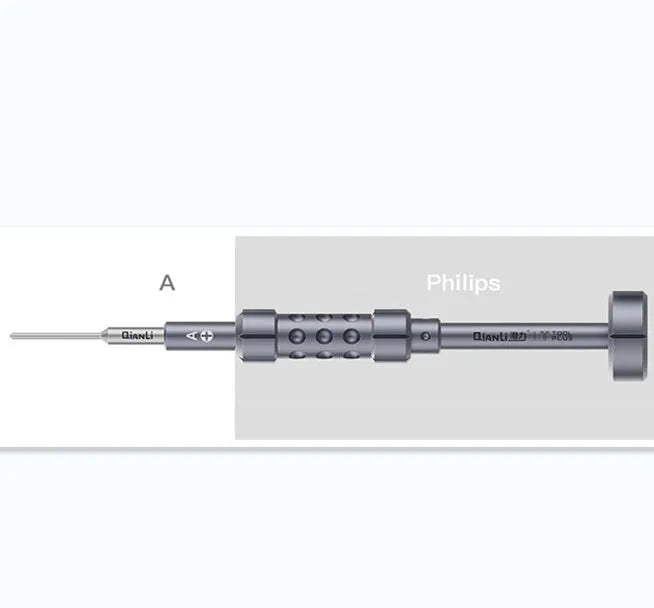 Precision screwdriver for iPhone repair with five interchangeable bits in aluminium alloy handle