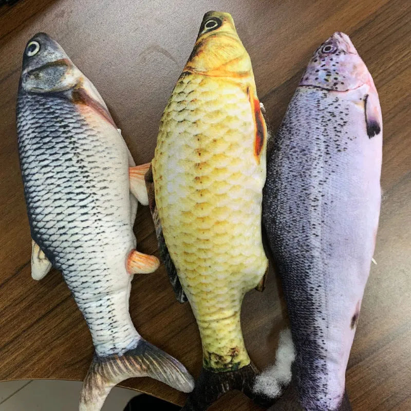 USB rechargeable electric jumping fish cat toy without catnip, 30cm multicolour electronic pet toy