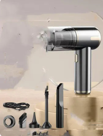 Wireless handheld car vacuum cleaner with brush attachment and Type-C charging cable