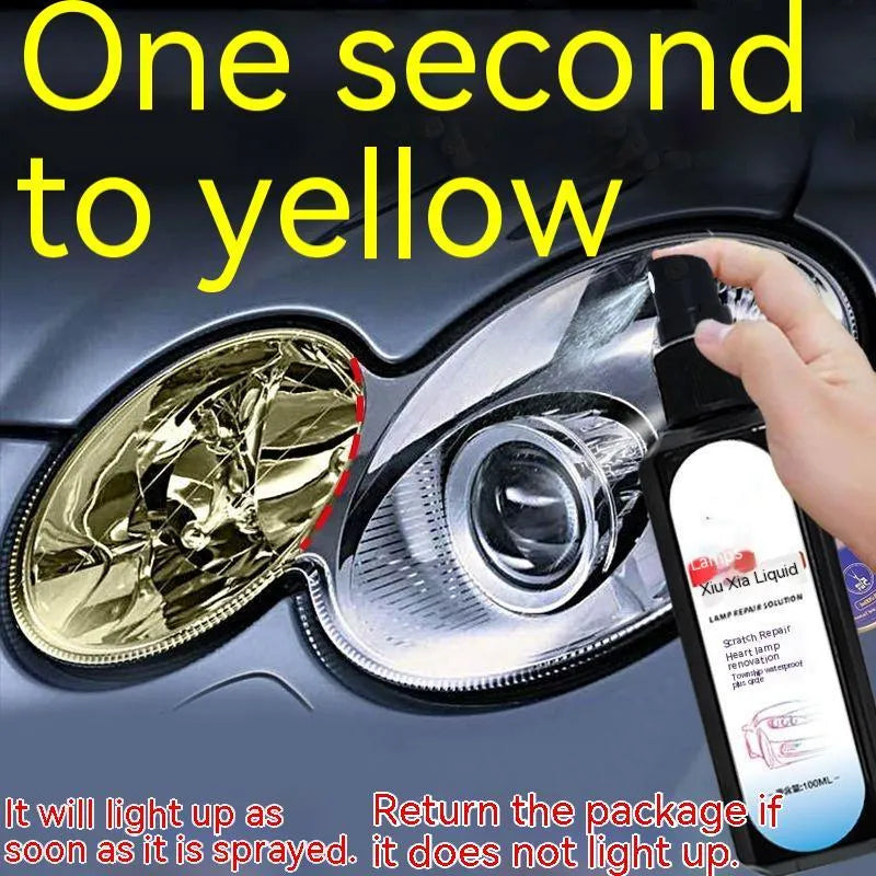 100ml bottle of car headlight renovation polishing liquid for plastic lens restoration.