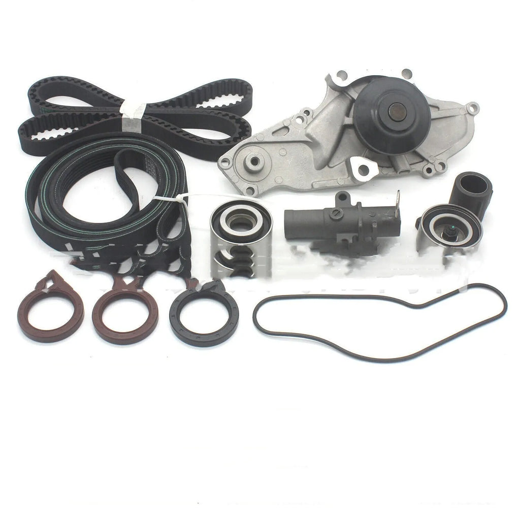 Metal belt and water pump assembly components kit measuring 28x18x16cm