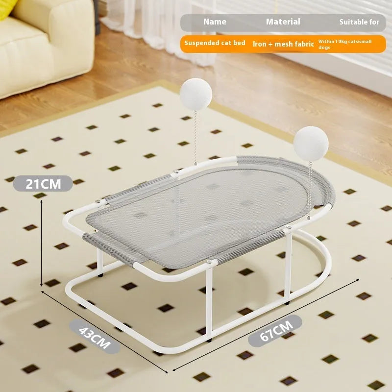 Large grey fabric pet kennel with breathable design for cats or small dogs