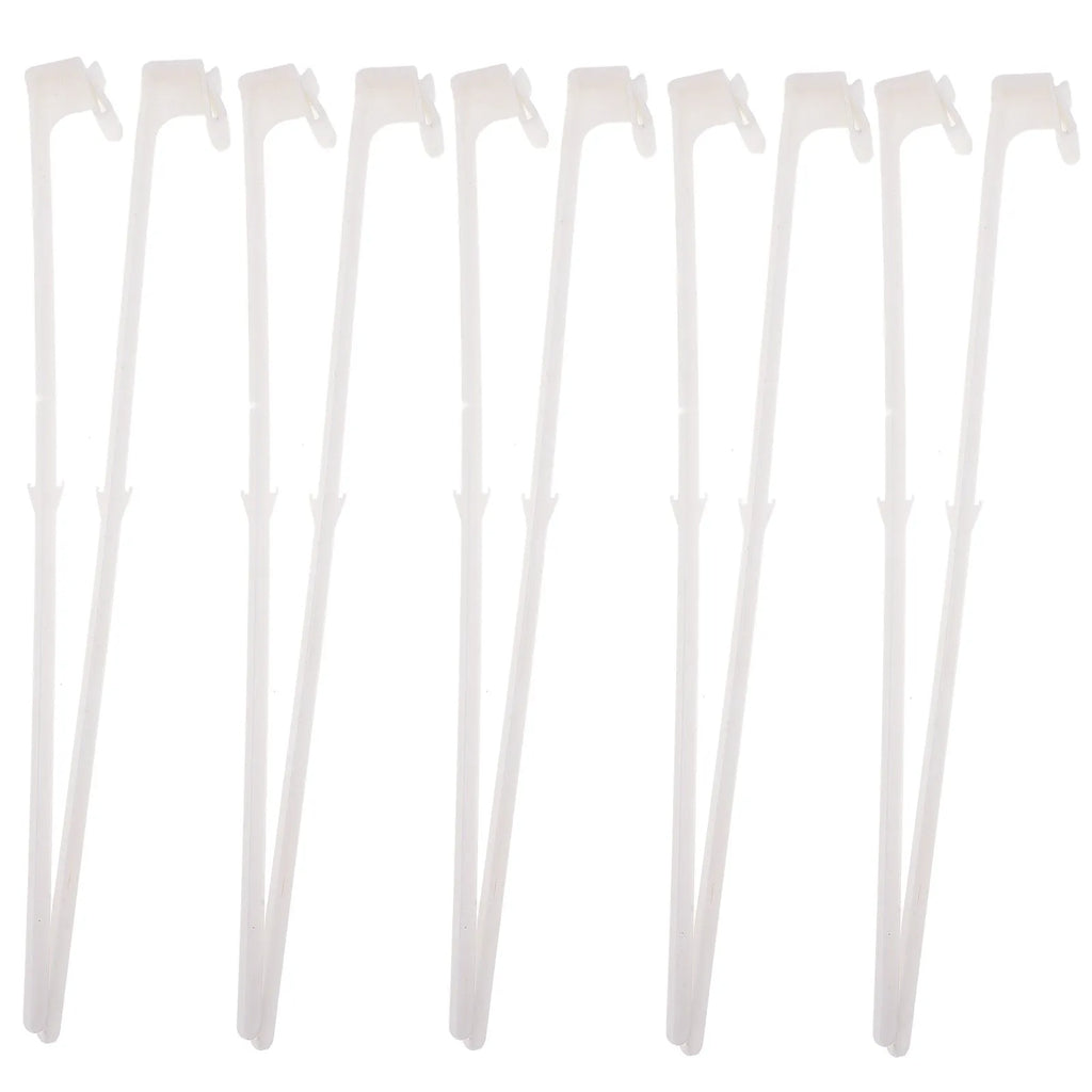 White car window flag bracket set with 10 PP plastic poles for vehicle display