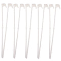 White car window flag bracket set with 10 PP plastic poles for vehicle display
