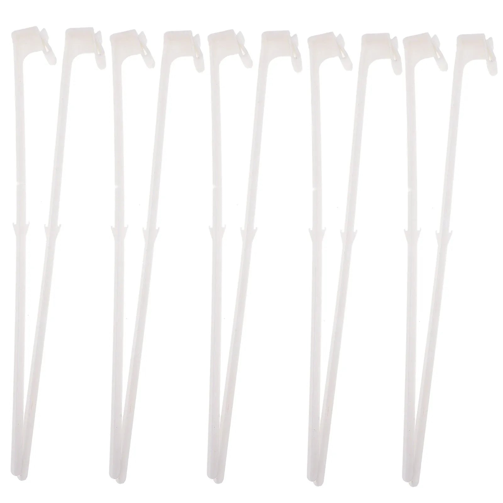 White car window flag bracket set with 10 PP plastic poles for vehicle display