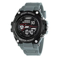 Fashion electronic digital watch with silicone strap shown in one of 10 available colours.