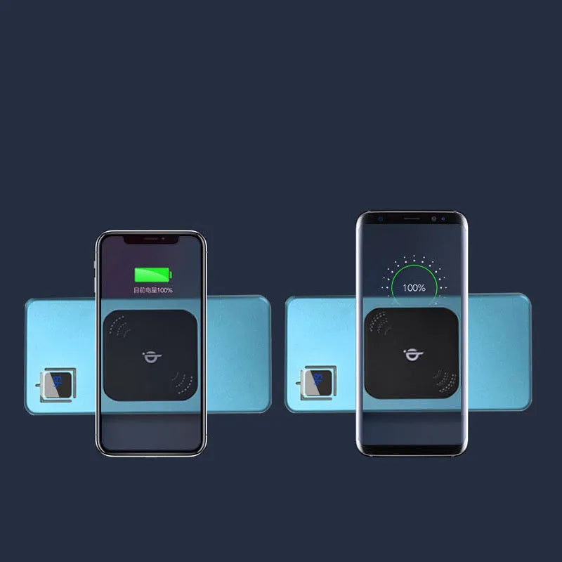 Alloy-shell portable power bank with LCD screen in black, silver, red, or blue colour