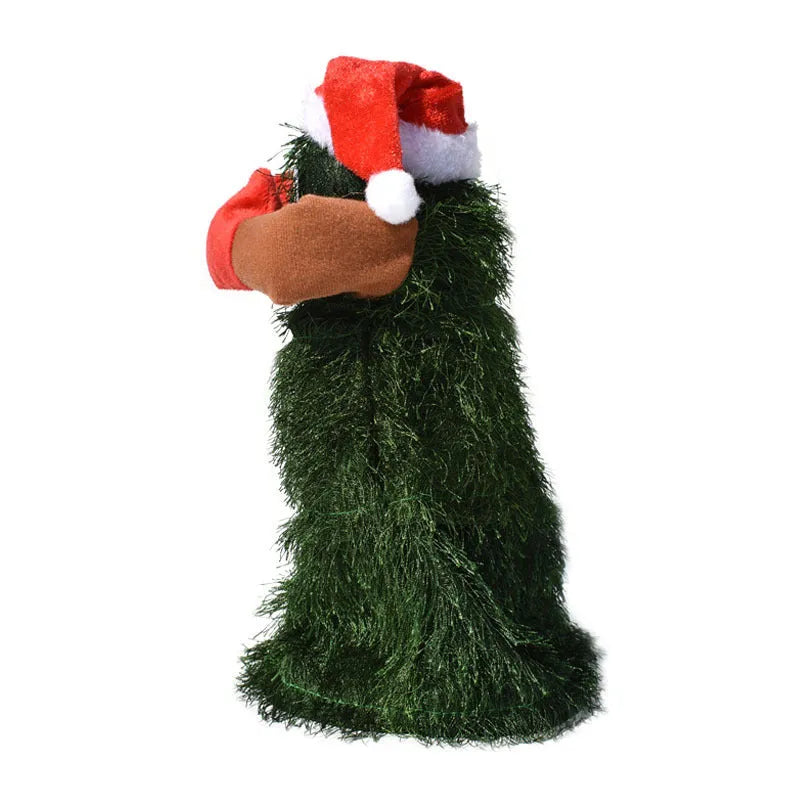12 inch rotating dance music Christmas Santa toy with plastic and fabric construction