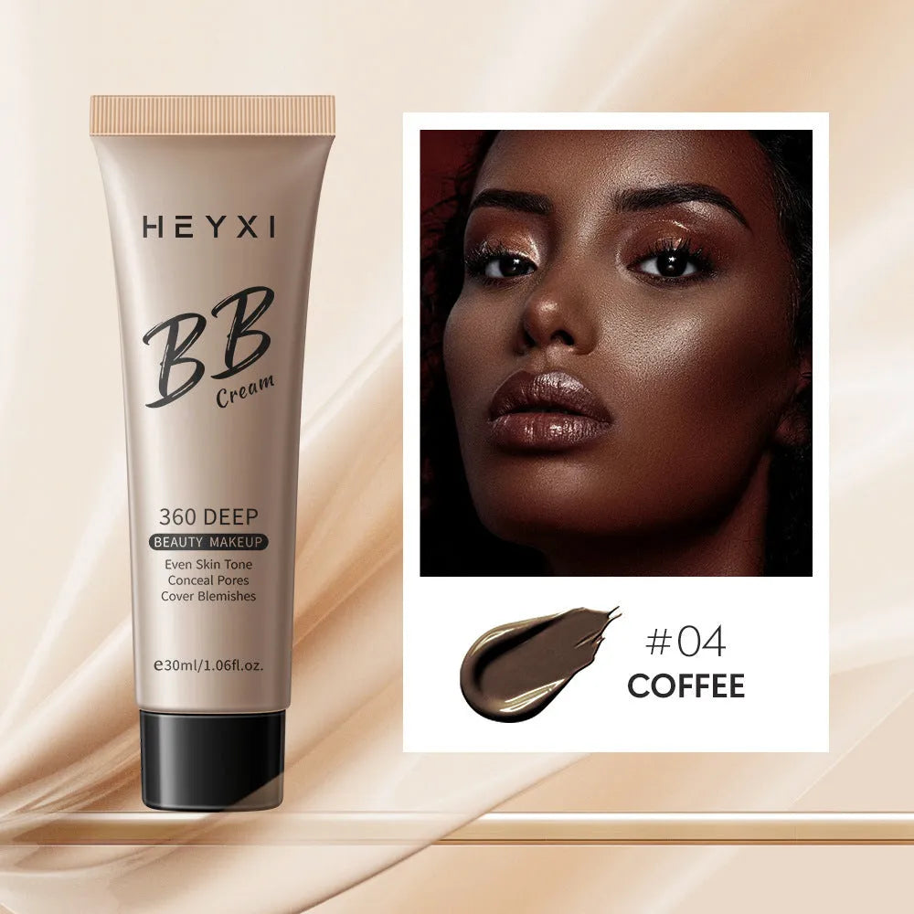 Waterproof BB cream in four shade options for natural skin tone matching