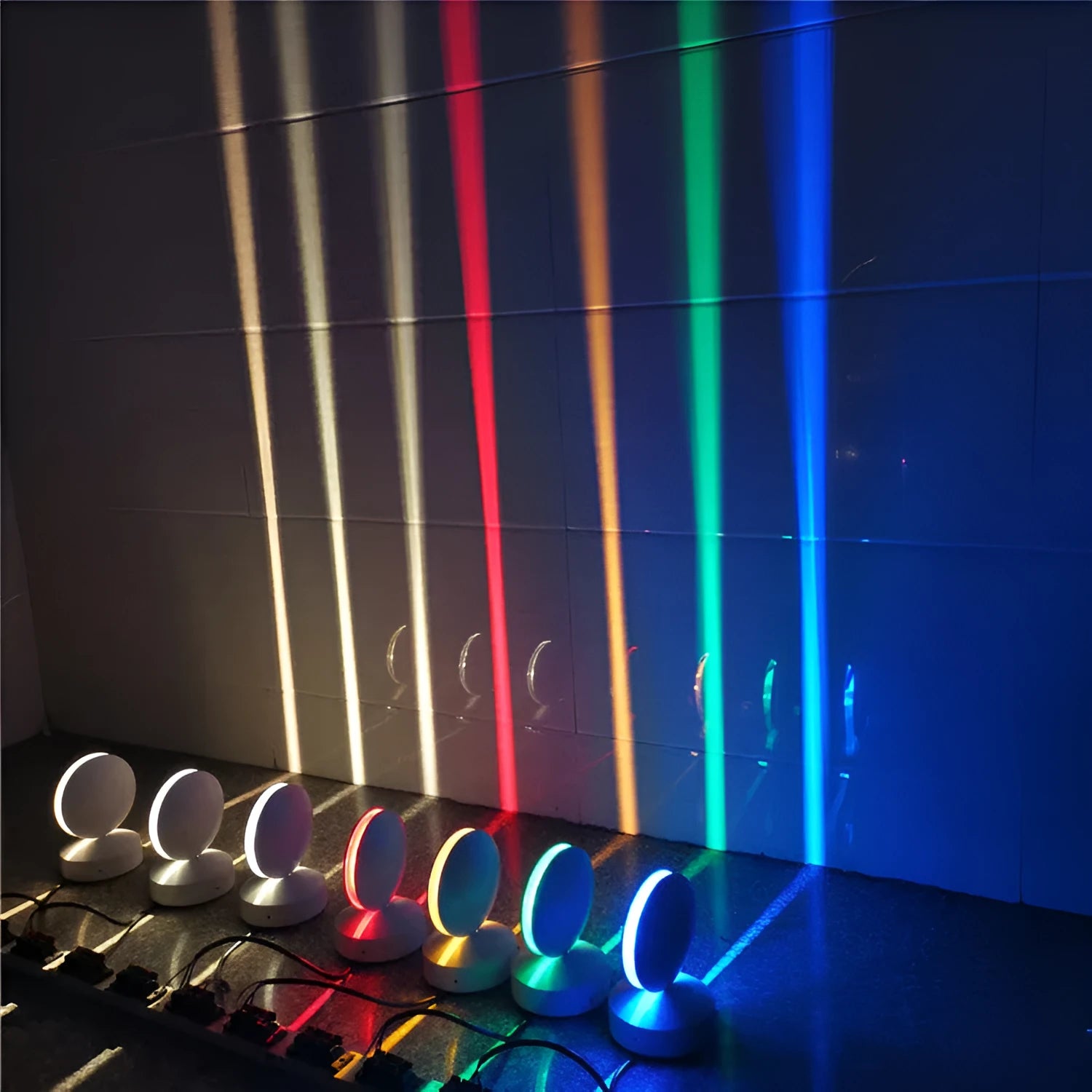 Modern aluminium corridor wall spotlight bar lamp with glass lens and LED lighting in five colour options