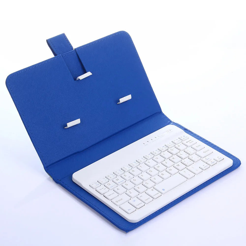 Wireless keyboard protective case with 7-inch Bluetooth keyboard for mobile phones and tablets