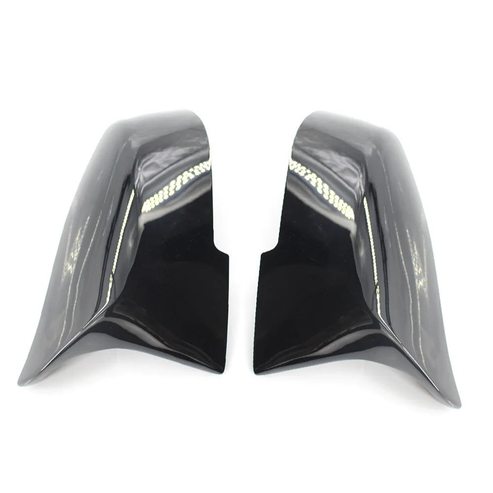 Modified horn rearview mirror shell in paint bright black for BMW 3 Series 4 Series