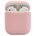 Silicone protective cover for Apple AirPods 2 case in multiple colour options on a white background.