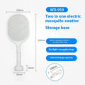 Rechargeable electric mosquito swatter in blue and purple colour options