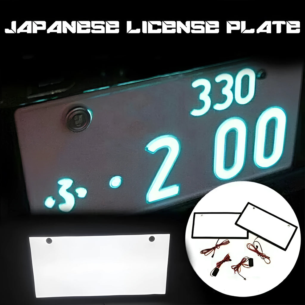 Two flat LED truck license plate light bars with plastic housing.