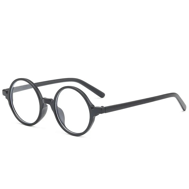 Retro round fashion glasses with circular frames and no diopters in four colour options