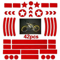 Bicycle reflective safety sticker with geometric grid pattern measuring 11.5 x 21cm