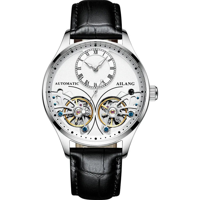 Seiko automatic men's watch with tourbillon and moon phase on titanium case