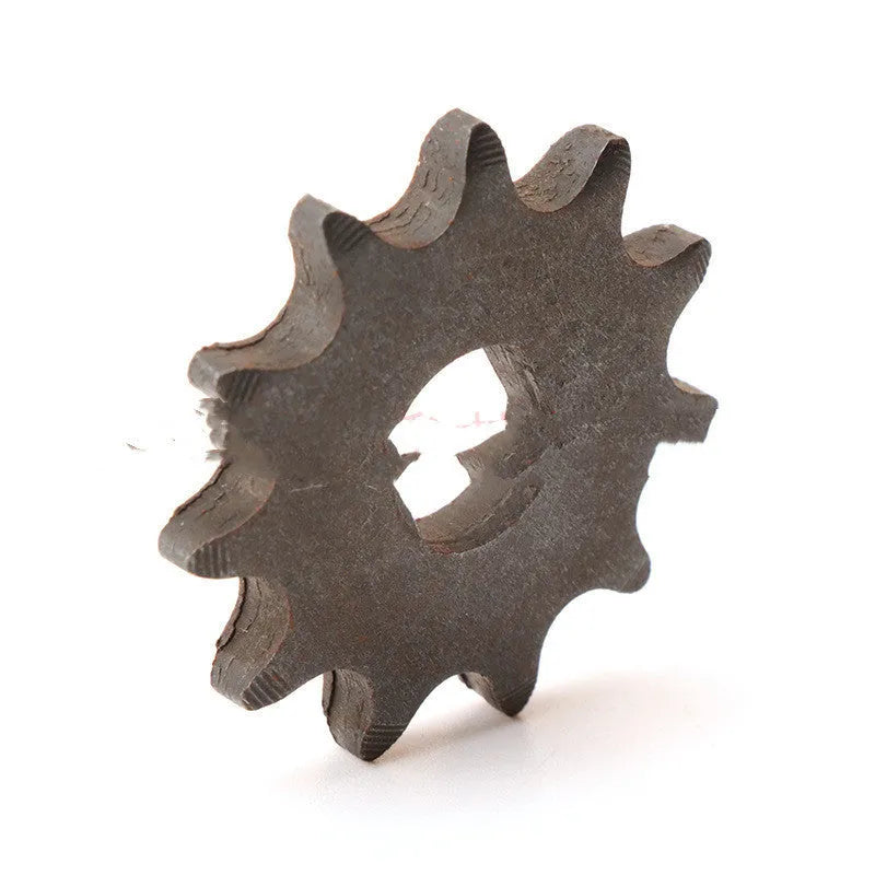 11-tooth cast iron motorcycle gear for 25hT8F chain reduction systems with non-circular appearance