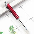 Metal multifunctional stylus pen with ballpoint and LED light in five colour options