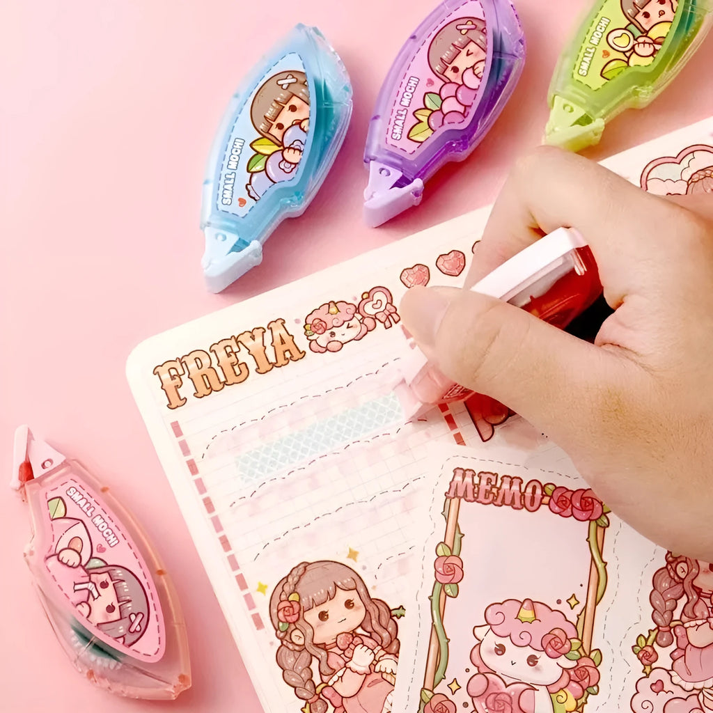 Dotting glue adhesive in peach juice colour with high viscosity traceless formula on card packaging