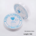 Transparent white crystal fishing line elastic thread for jewellery making in various diameters