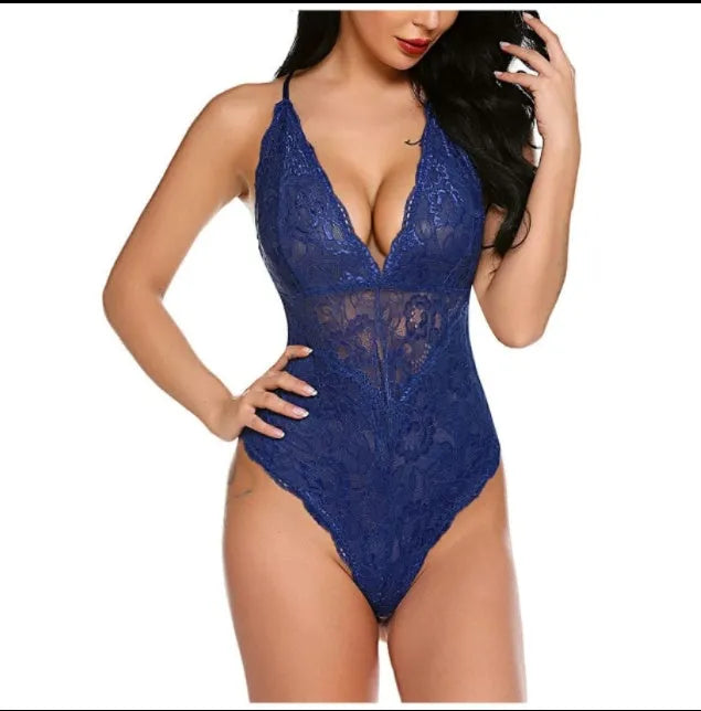 Polyester lace bodysuit lingerie in available colour, one-piece style, women's underwear
