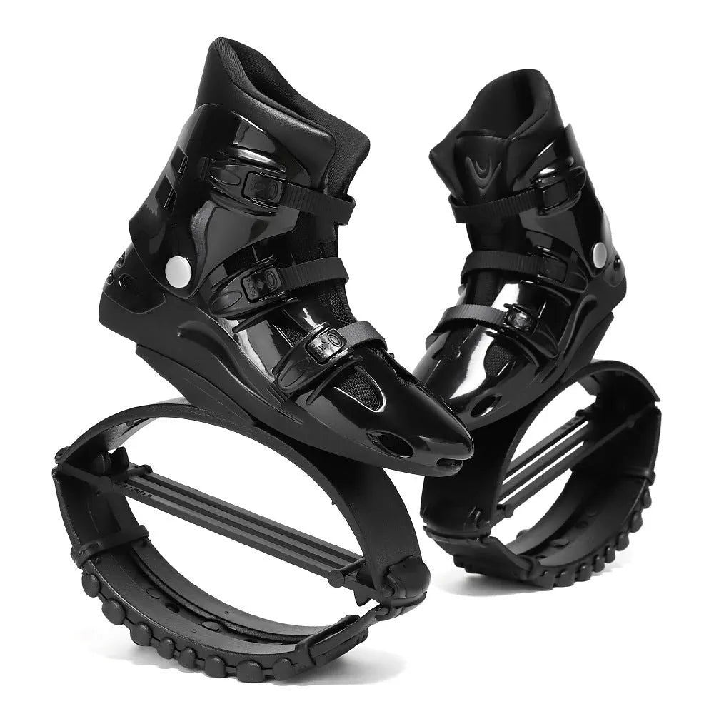 TPU sports bouncing machine shoes in various colours showing UK sizing from 33 to 44