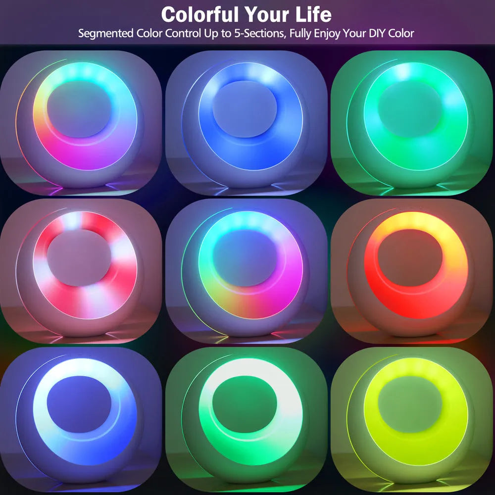 Creative Touch remote control RGB colour changing night lamp with compact dimensions and battery operation