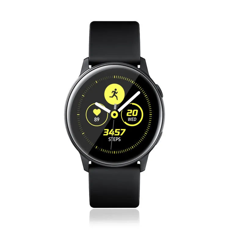 Samsung Galaxy Watch Active tempered glass screen protector with transparent full coverage design