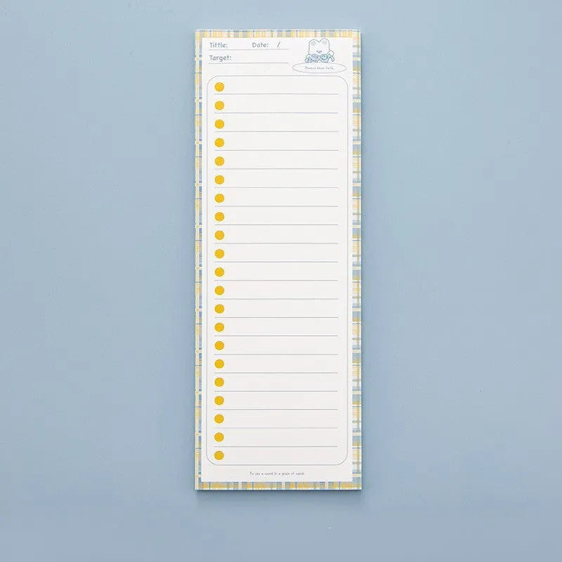 Simple Ins Wind super long clause colour student notepad with cartoon cover and plastic storage box
