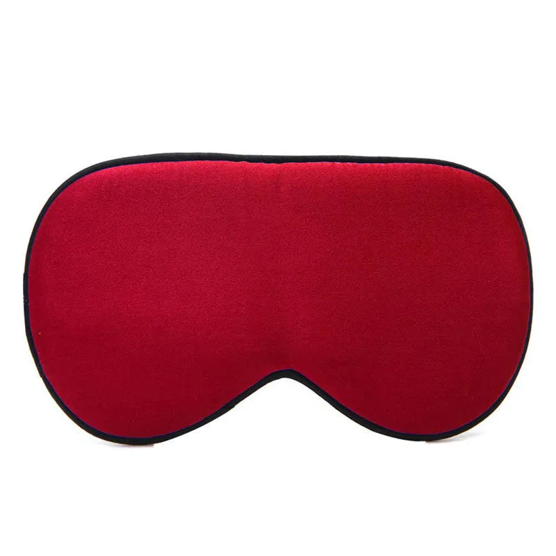 Double-sided mulberry silk sleep eye mask in multiple colours with adjustable elastic straps.