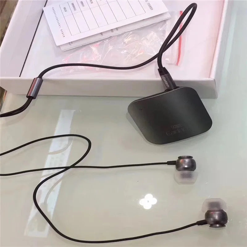 Bluetooth audio receiver for headphones with lavalier style in black, grey, red or second-generation options