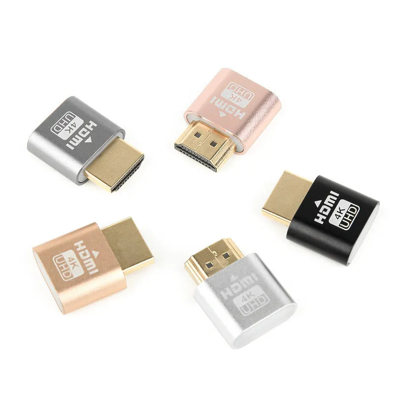 26.5mm HDMI graphics card virtual display dummy plug adapter in multiple colour options