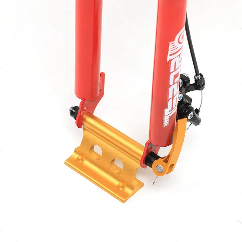 Silver metal bicycle front fork quick release fixing clip for transport and SUV modification