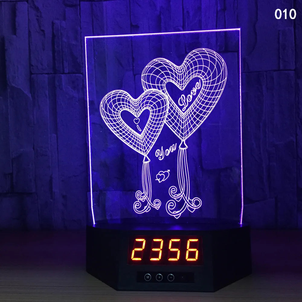 3D glowing dolphin night light with wireless charging and remote control on table